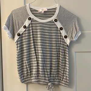 Cute Striped Top- Size 7/8